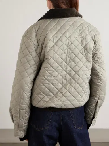 Loewe Corduroy- And Leather-trimmed Quilted Shell Jacket | Thumbnail 4 Loewe Corduroy- And Leather-trimmed Quilted Shell Jacket | Thumbnail 4