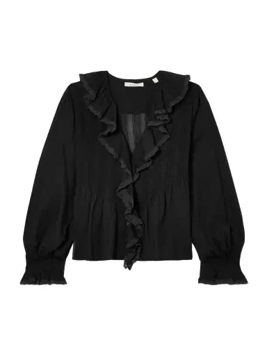 DÔEN Hardy Lace-trimmed Ruffled Pintucked Organic Cotton-voile Blouse | Thumbnail 1 DÔEN Hardy Lace-trimmed Ruffled Pintucked Organic Cotton-voile Blouse | Thumbnail 1