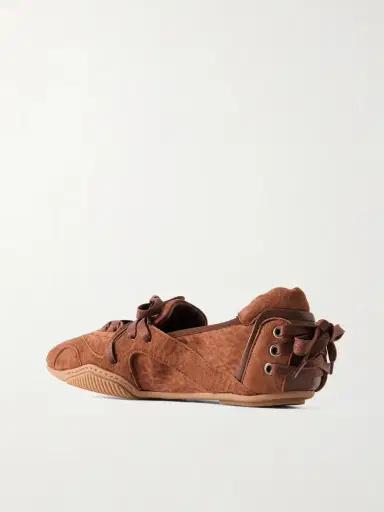 Acne Studios Bilaria Pigalle Leather-trimmed Suede Sneakers | Thumbnail 3 Acne Studios Bilaria Pigalle Leather-trimmed Suede Sneakers | Thumbnail 3