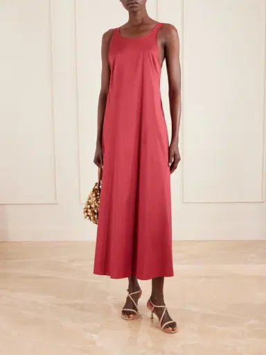 Max Mara Beachwear Cotton-blend Taffeta Maxi Dress | Thumbnail 2 Max Mara Beachwear Cotton-blend Taffeta Maxi Dress | Thumbnail 2