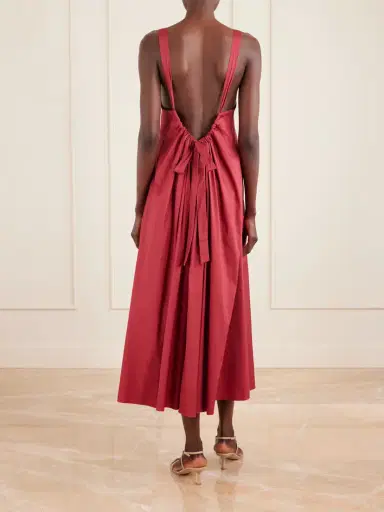 Max Mara Beachwear Cotton-blend Taffeta Maxi Dress | Thumbnail 3 Max Mara Beachwear Cotton-blend Taffeta Maxi Dress | Thumbnail 3