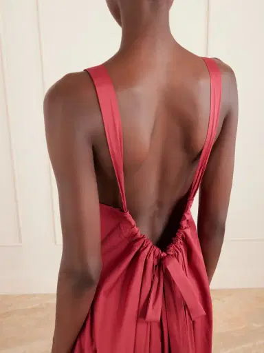Max Mara Beachwear Cotton-blend Taffeta Maxi Dress | Thumbnail 4 Max Mara Beachwear Cotton-blend Taffeta Maxi Dress | Thumbnail 4