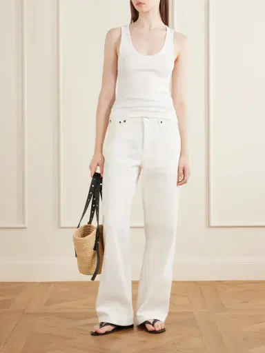 Matteau Ribbed Organic Cotton-blend Jersey Tank | Thumbnail 2 Matteau Ribbed Organic Cotton-blend Jersey Tank | Thumbnail 2
