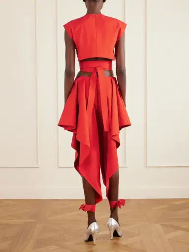 Alaïa Cropped Cotton-poplin Top | Thumbnail 3 Alaïa Cropped Cotton-poplin Top | Thumbnail 3