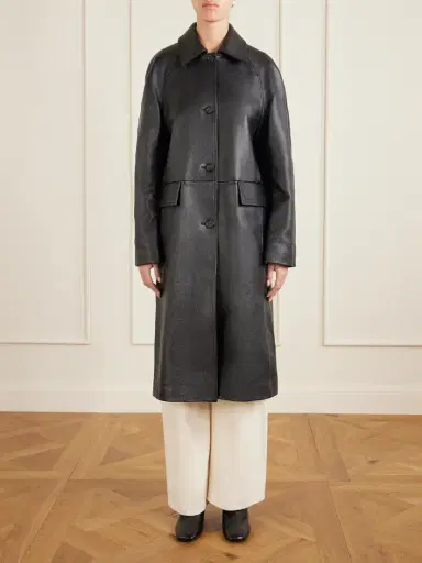 TOTEME Paneled Textured-leather Coat | Thumbnail 3 TOTEME Paneled Textured-leather Coat | Thumbnail 3