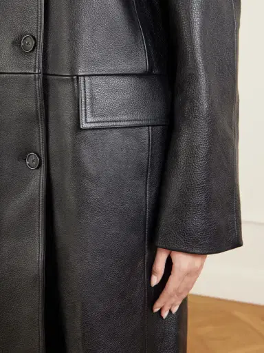 TOTEME Paneled Textured-leather Coat | Thumbnail 5 TOTEME Paneled Textured-leather Coat | Thumbnail 5