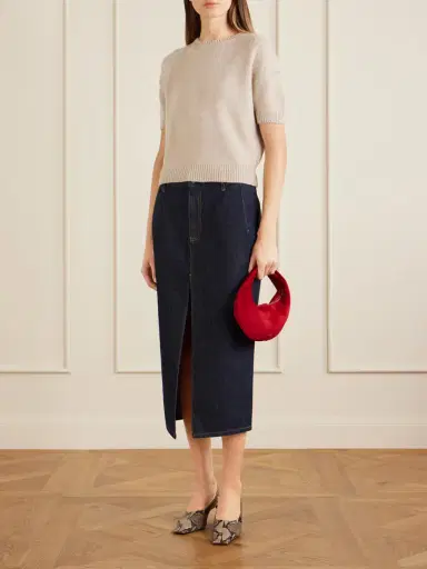Khaite Olivia Mini Suede Shoulder Bag | Thumbnail 3 Khaite Olivia Mini Suede Shoulder Bag | Thumbnail 3