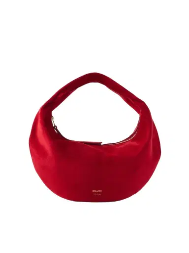 Khaite Olivia Mini Suede Shoulder Bag | Thumbnail 1 Khaite Olivia Mini Suede Shoulder Bag | Thumbnail 1