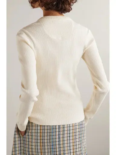 Bottega Veneta Ribbed Stretch-cotton Henley Top | Thumbnail 3 Bottega Veneta Ribbed Stretch-cotton Henley Top | Thumbnail 3
