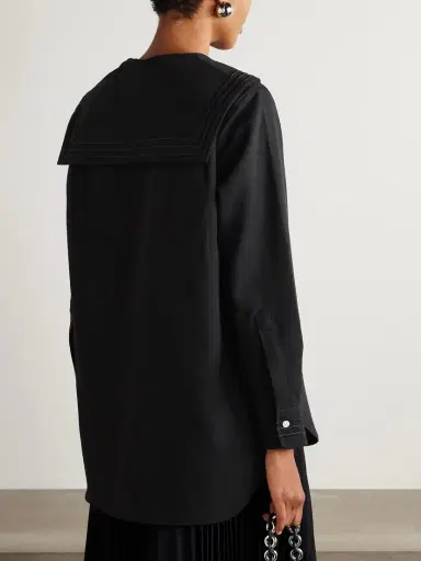 BODE Astor Wool-crepe Blouse | Thumbnail 3 BODE Astor Wool-crepe Blouse | Thumbnail 3