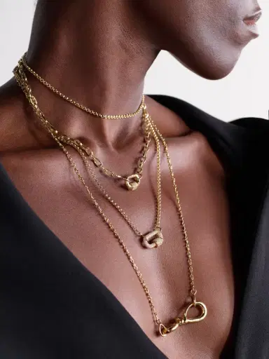 Marla Aaron Small True Lover's Knot Lock + Chain 18-karat Gold Necklace | Thumbnail 5 Marla Aaron Small True Lover's Knot Lock + Chain 18-karat Gold Necklace | Thumbnail 5