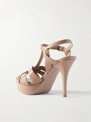 Saint Laurent Tribute Woven Patent-leather Platform Sandals | Thumbnail 3 Saint Laurent Tribute Woven Patent-leather Platform Sandals | Thumbnail 3
