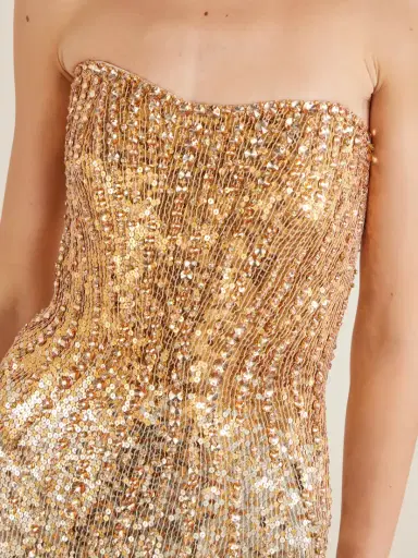 Jenny Packham Lior Embellished Sequined Satin Gown | Thumbnail 4 Jenny Packham Lior Embellished Sequined Satin Gown | Thumbnail 4