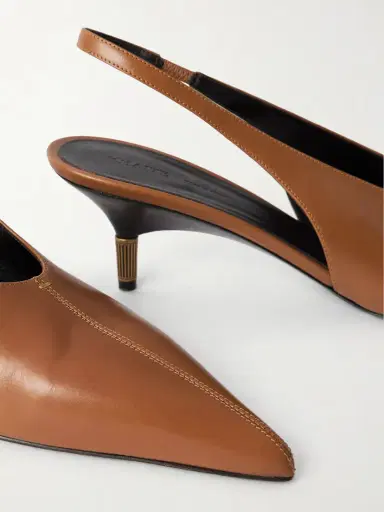 Khaite Bella Leather Slingback Pumps | Thumbnail 5 Khaite Bella Leather Slingback Pumps | Thumbnail 5