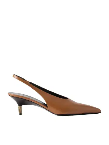 Khaite Bella Leather Slingback Pumps | Thumbnail 1 Khaite Bella Leather Slingback Pumps | Thumbnail 1