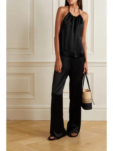 LESET Barb Satin Wide-leg Pants | Thumbnail 2 LESET Barb Satin Wide-leg Pants | Thumbnail 2