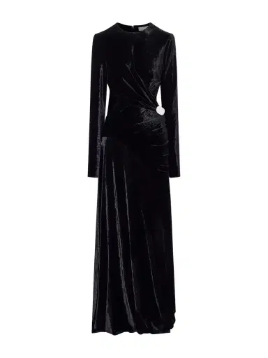 Rabanne Embellished Cutout Velvet Maxi Dress | Thumbnail 1 Rabanne Embellished Cutout Velvet Maxi Dress | Thumbnail 1
