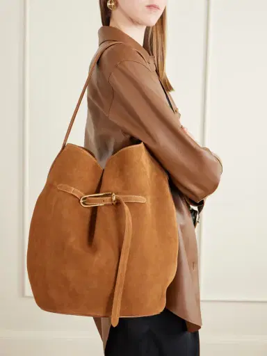 Liffner Large Belted Suede Bucket Bag | Thumbnail 3 Liffner Large Belted Suede Bucket Bag | Thumbnail 3