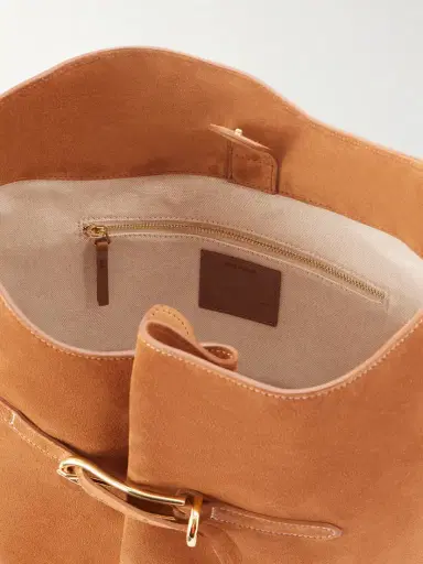 Liffner Large Belted Suede Bucket Bag | Thumbnail 6 Liffner Large Belted Suede Bucket Bag | Thumbnail 6