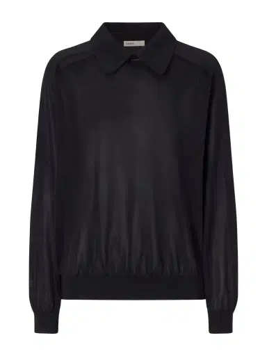 Khaite Alexa Silk-knitted Polo Sweater | Thumbnail 1 Khaite Alexa Silk-knitted Polo Sweater | Thumbnail 1