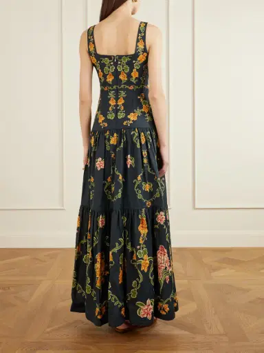 Agua by Agua Bendita Abeja Floral-print Linen Maxi Dress | Thumbnail 4 Agua by Agua Bendita Abeja Floral-print Linen Maxi Dress | Thumbnail 4