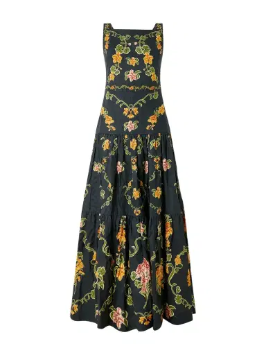 Agua by Agua Bendita Abeja Floral-print Linen Maxi Dress | Thumbnail 1 Agua by Agua Bendita Abeja Floral-print Linen Maxi Dress | Thumbnail 1