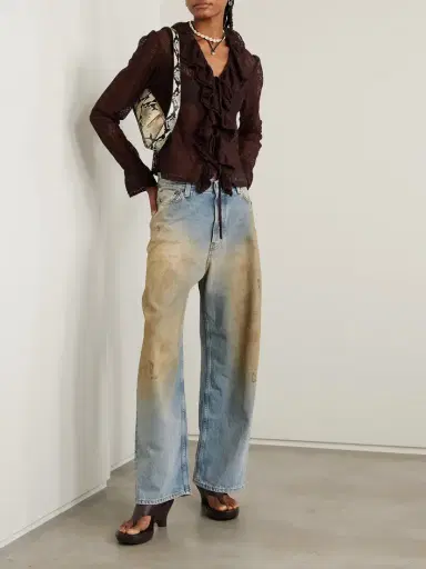 Acne Studios 2023 Distressed Organic Mid-rise Wide-leg Jeans | Thumbnail 2 Acne Studios 2023 Distressed Organic Mid-rise Wide-leg Jeans | Thumbnail 2