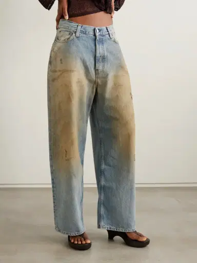 Acne Studios 2023 Distressed Organic Mid-rise Wide-leg Jeans | Thumbnail 3 Acne Studios 2023 Distressed Organic Mid-rise Wide-leg Jeans | Thumbnail 3
