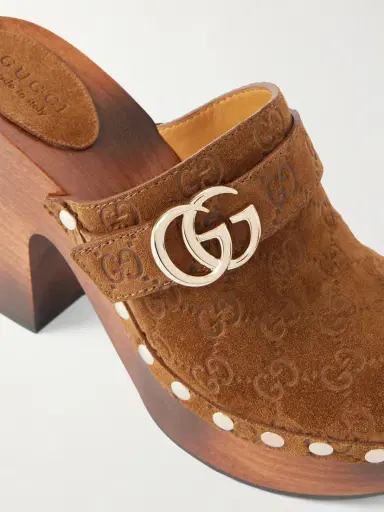 Gucci Logo-debossed Suede Clogs | Thumbnail 5 Gucci Logo-debossed Suede Clogs | Thumbnail 5