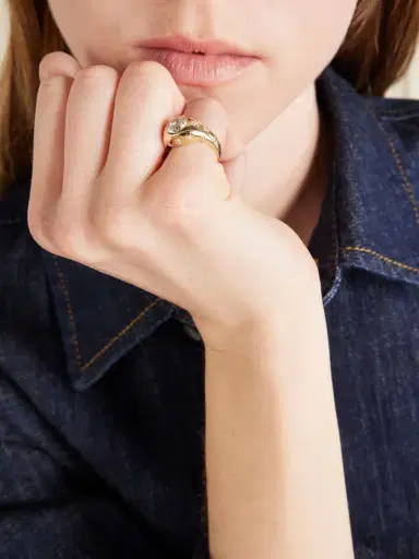 Marlo Laz Disco 14-karat Gold Diamond Ring | Thumbnail 2 Marlo Laz Disco 14-karat Gold Diamond Ring | Thumbnail 2
