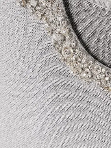 McQueen Embellished Metallic Stretch-knit Midi Dress | Thumbnail 4 McQueen Embellished Metallic Stretch-knit Midi Dress | Thumbnail 4