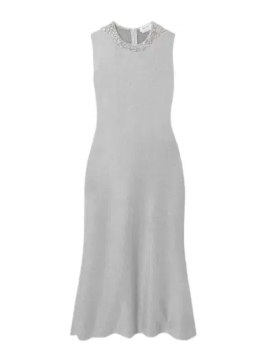 McQueen Embellished Metallic Stretch-knit Midi Dress | Thumbnail 1 McQueen Embellished Metallic Stretch-knit Midi Dress | Thumbnail 1