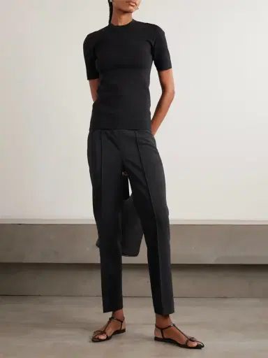 RÓHE Pintucked Grain De Poudre Skinny Pants | Thumbnail 2 RÓHE Pintucked Grain De Poudre Skinny Pants | Thumbnail 2
