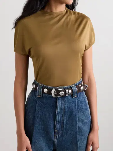 Khaite Benny Studded Suede Belt | Thumbnail 2 Khaite Benny Studded Suede Belt | Thumbnail 2