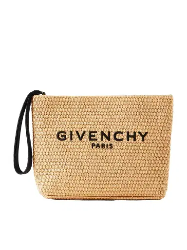 Givenchy Logo Raffia Clutch | Thumbnail 1 Givenchy Logo Raffia Clutch | Thumbnail 1