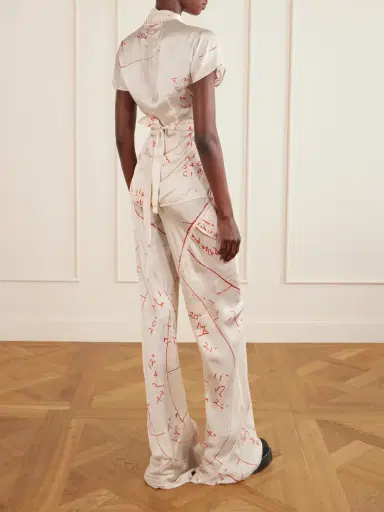 Rick Owens Printed Satin-twill Wrap Top | Thumbnail 4 Rick Owens Printed Satin-twill Wrap Top | Thumbnail 4