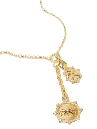 Foundrae True Love And Spark 18-karat Gold Diamond Necklace | Thumbnail 1 Foundrae True Love And Spark 18-karat Gold Diamond Necklace | Thumbnail 1