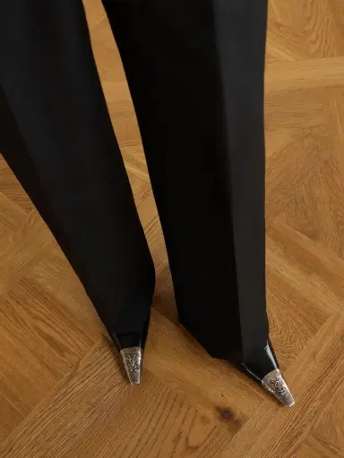 Saint Laurent Jeanne Embellished Glossed-leather Slingback Pumps | Thumbnail 2 Saint Laurent Jeanne Embellished Glossed-leather Slingback Pumps | Thumbnail 2