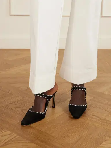 Manolo Blahnik Pura 90 Suede Mules | Thumbnail 2 Manolo Blahnik Pura 90 Suede Mules | Thumbnail 2