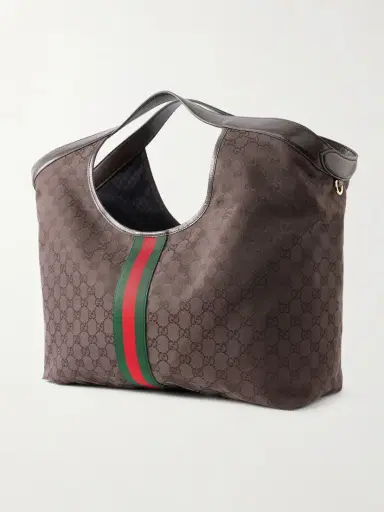 Gucci Giglio Leather-trimmed Canvas-jacquard Tote | Thumbnail 4 Gucci Giglio Leather-trimmed Canvas-jacquard Tote | Thumbnail 4