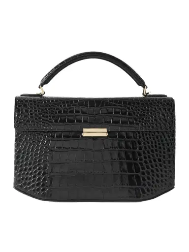 TOTEME Clip Croc-effect Leather Shoulder Bag | Thumbnail 1 TOTEME Clip Croc-effect Leather Shoulder Bag | Thumbnail 1