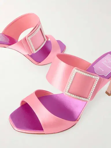 Roger Vivier Trompette 85 Crystal-embellished Satin Mules | Thumbnail 5 Roger Vivier Trompette 85 Crystal-embellished Satin Mules | Thumbnail 5
