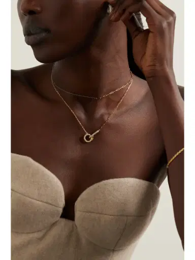Yvonne Léon 18-karat White And Yellow Gold Necklace | Thumbnail 4 Yvonne Léon 18-karat White And Yellow Gold Necklace | Thumbnail 4