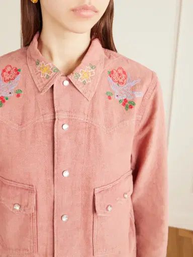 RRL Billie Embroidered Cotton Linen Blend Shirt | Thumbnail 5 RRL Billie Embroidered Cotton Linen Blend Shirt | Thumbnail 5