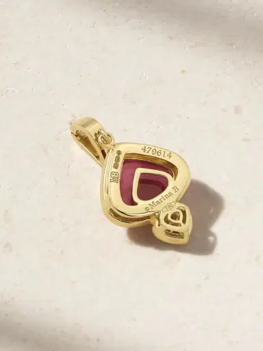 Marina B 18-karat Gold, Rubellite And Diamond Pendant | Thumbnail 3 Marina B 18-karat Gold, Rubellite And Diamond Pendant | Thumbnail 3