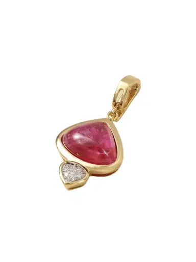 Marina B 18-karat Gold, Rubellite And Diamond Pendant | Thumbnail 1 Marina B 18-karat Gold, Rubellite And Diamond Pendant | Thumbnail 1