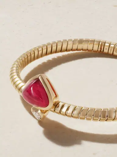 Marina B 18-karat Gold Rubellite And Diamond Cuff | Thumbnail 3 Marina B 18-karat Gold Rubellite And Diamond Cuff | Thumbnail 3