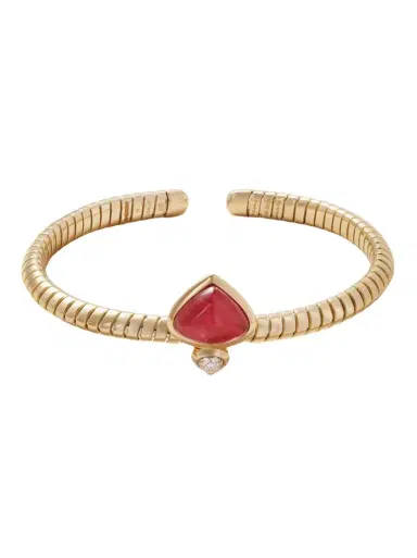 Marina B 18-karat Gold Rubellite And Diamond Cuff | Thumbnail 1 Marina B 18-karat Gold Rubellite And Diamond Cuff | Thumbnail 1