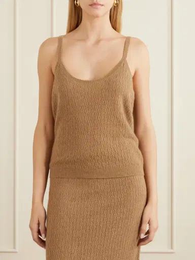 Le Kasha Fregene Pointelle-knit Cashmere Top | Thumbnail 3 Le Kasha Fregene Pointelle-knit Cashmere Top | Thumbnail 3