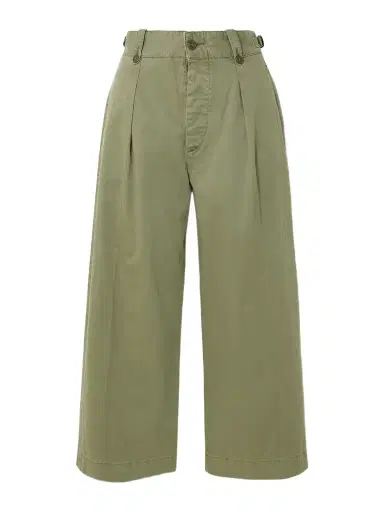 RRL Kyle Pleated Herringone Cotton Wide-leg Pants | Thumbnail 1 RRL Kyle Pleated Herringone Cotton Wide-leg Pants | Thumbnail 1